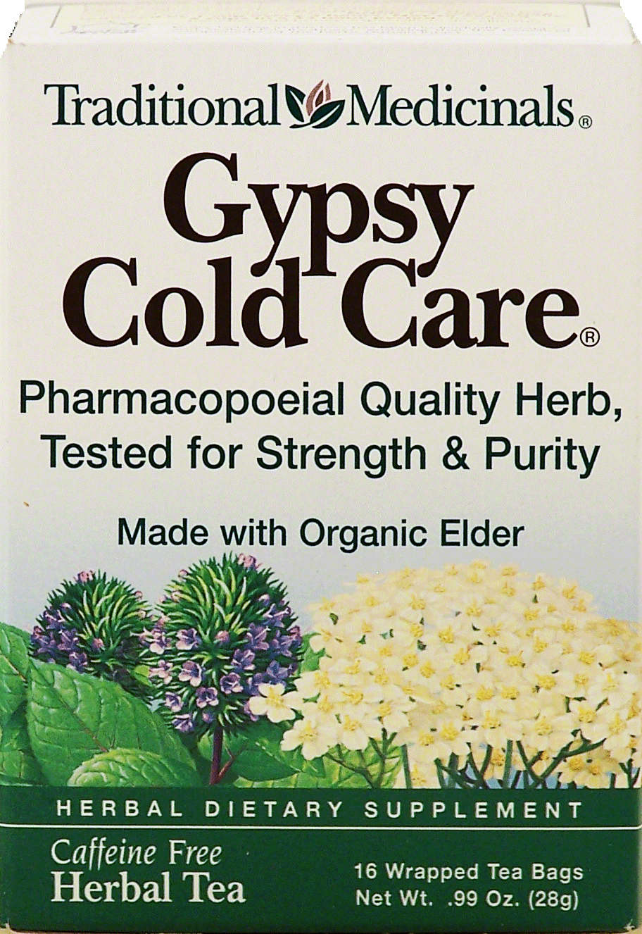 Traditional Medicinals Gypsy Cold Care herbal tea, pharmacopoeial quality herb, tested for strength & purity, 16-bags Full-Size Picture